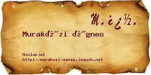 Muraközi Ágnes névjegykártya